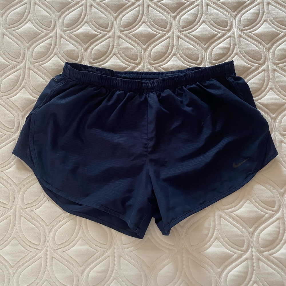 Navy blue Nike running shorts for working out